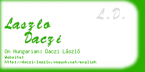 laszlo daczi business card